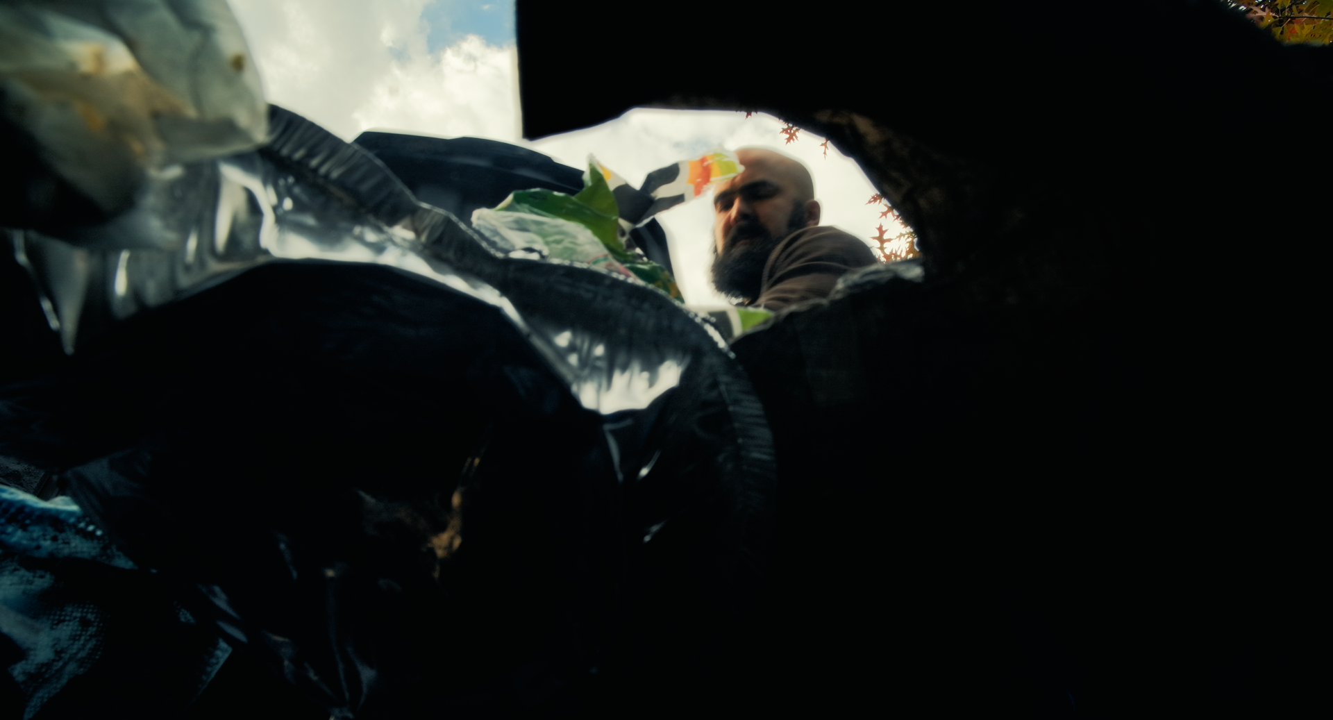View through the trash